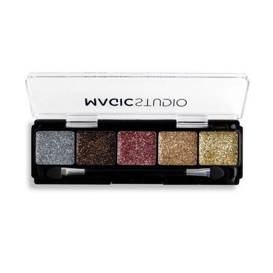 Paleta de Sombras Glitter - 5 Tons