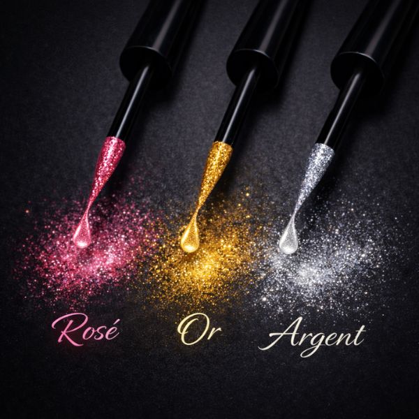 Eyeliner Liquide Pailleté – Lot de 3