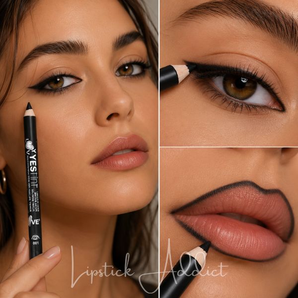 Lápis de Olhos e Lábios Preto - Longa Duração 